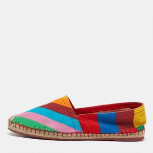 Valentino Multicolor Chevron Print Canvas Espadrille Loafers Size 39, Loafers & Slip-Ons - Luxury Closet catalog