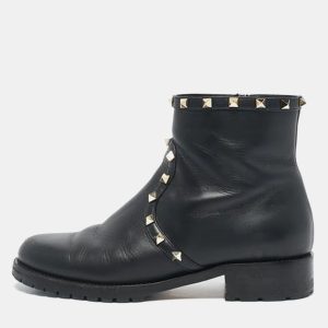 Valentino Black Leather Rockstud Chelsea Ankle Boots Size 39, Boots - Luxury Closet catalog