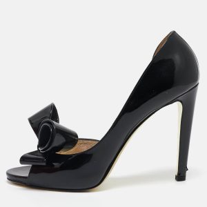 Valentino Black Patent Leather Bow D'orsay Pumps Size 38, Pumps - Luxury Closet catalog