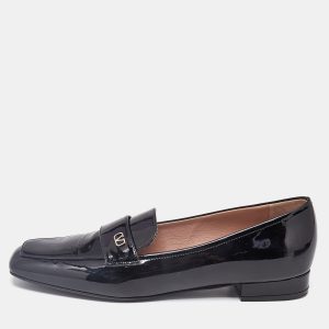 Valentino Black Patent Leather Vlogo Loafers Size 39.5, Loafers & Slip-Ons - Luxury Closet catalog