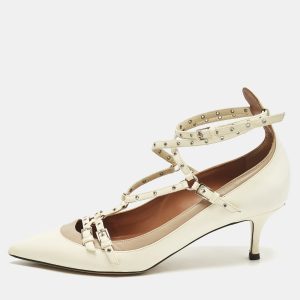 Valentino Off White Leather Love Latch Pumps Size 39, Pumps - Luxury Closet catalog