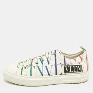 Valentino White Canvas VLTN Logo Allover Giggies Times Low Top Sneakers Size 40, Athletic Shoes & Sneakers - Luxury Closet catalog