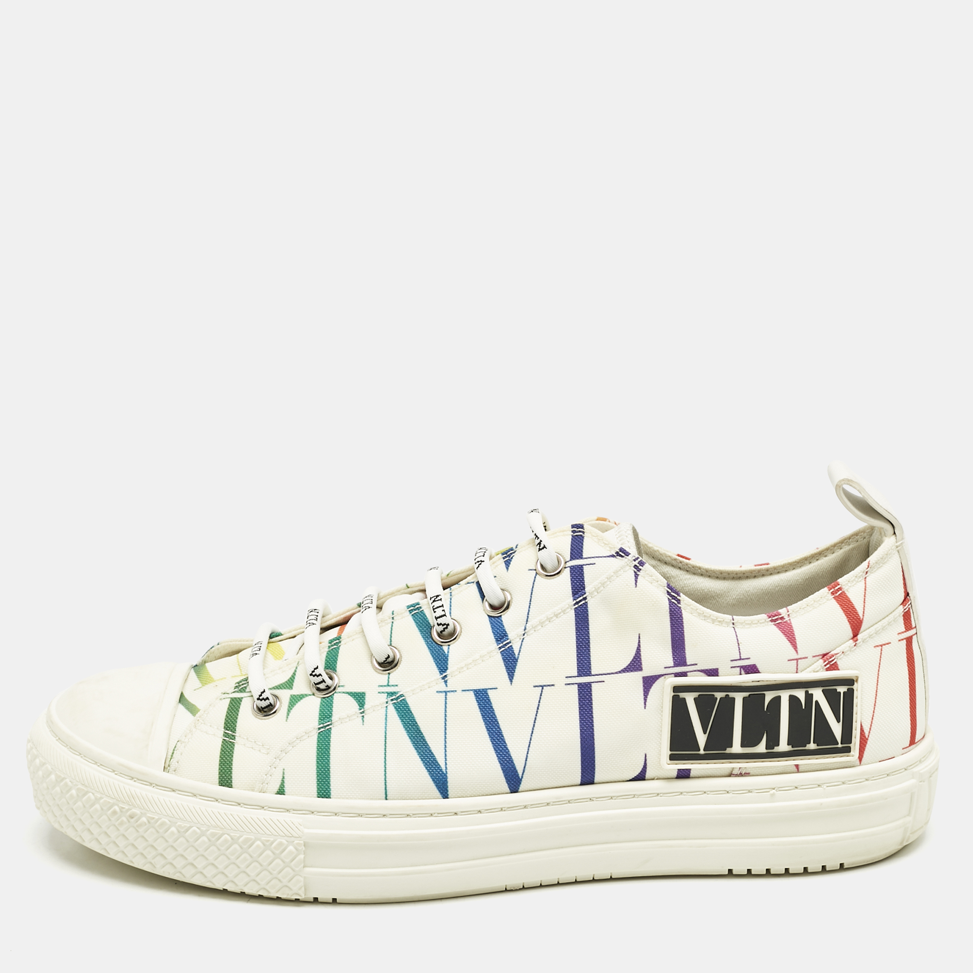 Valentino White Canvas VLTN Logo Allover Giggies Times Low Top Sneakers Size 40, Athletic Shoes & Sneakers - Luxury Closet catalog