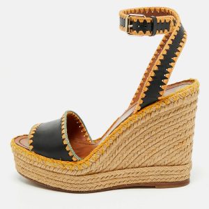 Valentino Navy Blue Leather Esapadrille Wedge Sandals Size 36, Sandals - Luxury Closet catalog