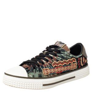 Valentino Multicolor Canvas And Rubber Cap Toe Embellished Low Top Sneakers Size 38, Athletic Shoes & Sneakers - Luxury Closet catalog
