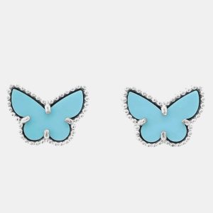 Van Cleef & Arpels 18K White Gold Sweet Papillon Earrings, Earrings - Luxury Closet catalog
