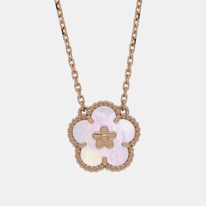 Van Cleef & Arpels Lucky Spring 18K Rose Gold Necklace, Necklaces - Luxury Closet catalog