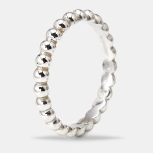 Van Cleef & Arpels Perl&eacute;e 18k White Gold Medium Model Ring Size 55, Rings - Luxury Closet catalog