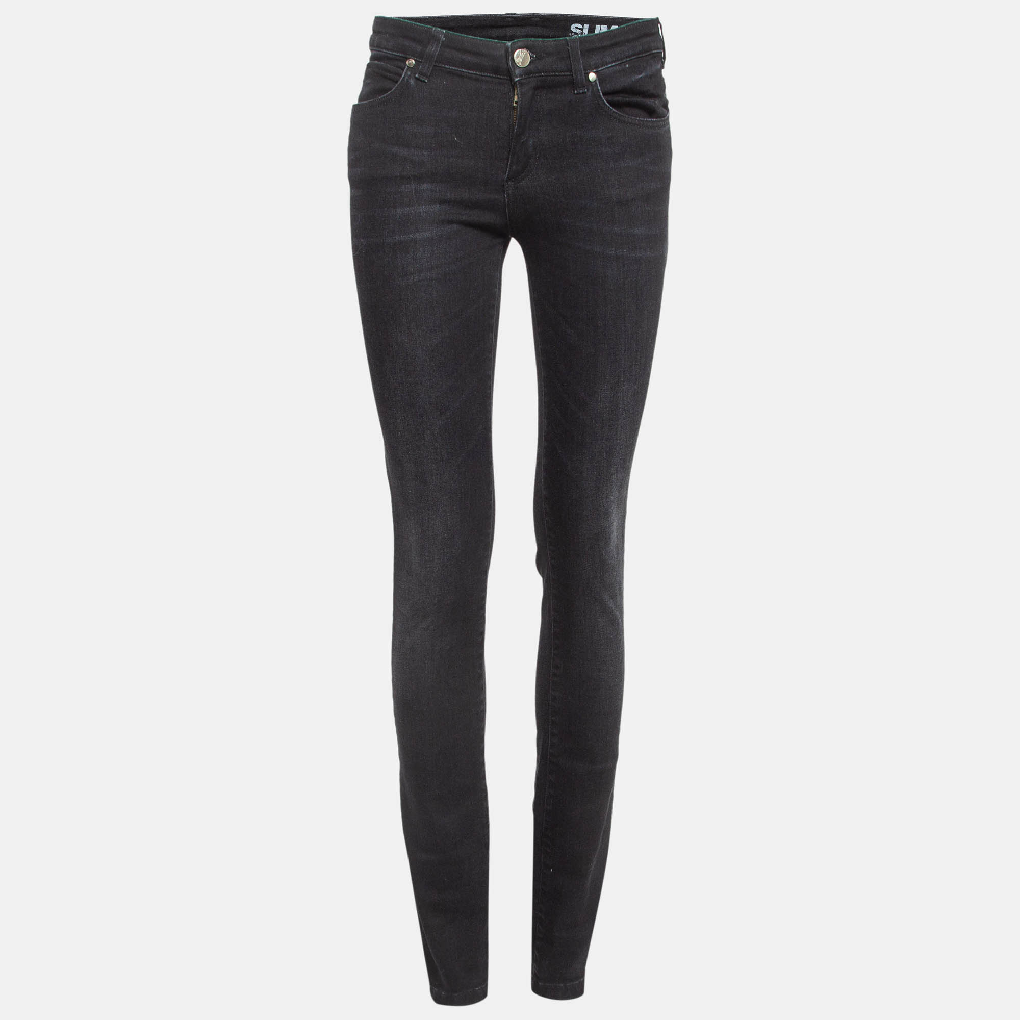 Versace Collection Black V Studded Denim Slim Jeans S Waist 26", Jeans - Luxury Closet catalog