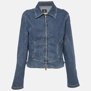 Versace Jeans Couture Blue Denim Zip-Up Jacket L, Coats & Jackets - Luxury Closet catalog
