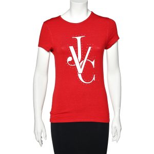 Versace Jeans Couture Red Cotton Knit Logo T-Shirt XL, Shirts & Tops - Luxury Closet catalog