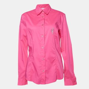 Versace Jeans Couture Pink Cotton Logo Detail Shirt M, Shirts & Tops - Luxury Closet catalog