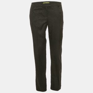 Versace Jeans Black Jacquard Cotton Blend Trousers M, Clothing - Luxury Closet catalog