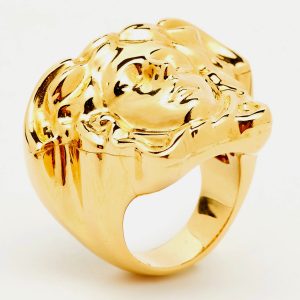 Versace Medusa Gold Tone Ring Size 55, Jewelry - Luxury Closet catalog