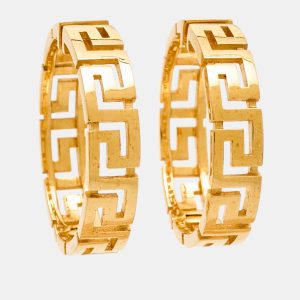 Versace Greca Gold Tone Hoop Earrings, Jewelry - Luxury Closet catalog
