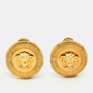 Versace Medusa Biggie Gold Tone Earrings, Jewelry - Luxury Closet catalog