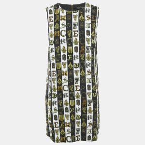 Versace Black/White Printed Crepe Sleeveless Dress M, Dresses - Luxury Closet catalog