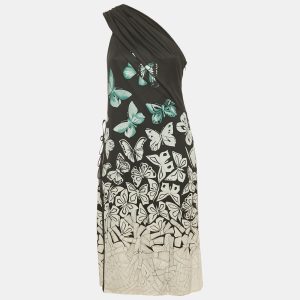 Versace Black Butterfly Print Jersey One Shoulder Dress L, Dresses - Luxury Closet catalog