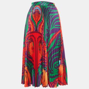Versace Multicolor Printed Plisse Midi Dress M, Skirts - Luxury Closet catalog