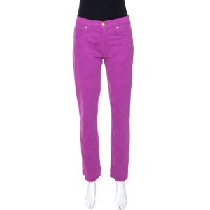 Versace Collection Purple Cotton Embroidered Pocket Detail Jeans M, Jeans - Luxury Closet catalog