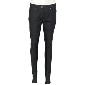 Versace Navy Blue Denim & Black Jersey Jeggings M, Jeans - Luxury Closet catalog