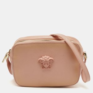 Versace Light Pink Leather Medusa Palazzo Camera Crossbody Bag, Handbags - Luxury Closet catalog