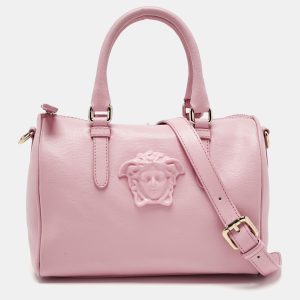 Versace Pink Leather Medusa Boston Bag, Satchels - Luxury Closet catalog