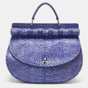 Versace Purple Python Top Handle Bag, Satchels - Luxury Closet catalog