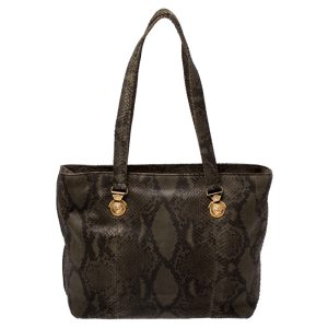 Versace Green Python Leather Tote, Tote Handbags - Luxury Closet catalog
