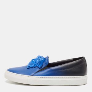 Versace Black/Blue Leather Palazzo Medusa Slip-On Sneakers Size  36, Athletic Shoes & Sneakers - Luxury Closet catalog