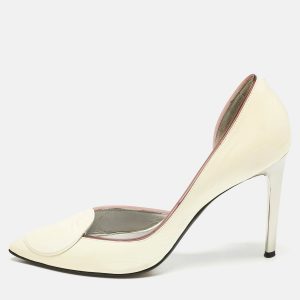 Versace Cream Patent Leather Medusa Pointed Toe D'orsay Pumps Size 36, Pumps - Luxury Closet catalog