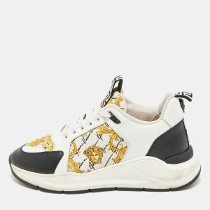 Versace Multicolor Leather and Canvas Baroque Printed Logo Low Top Sneakers Size 40, Athletic Shoes & Sneakers - Luxury Closet catalog