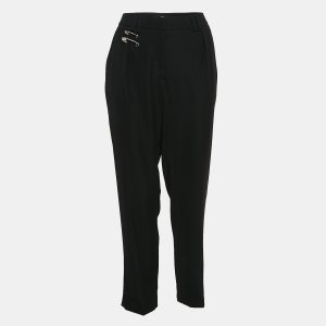 Versus Versace Black Crepe Safety Pin Detail Trousers L, Clothing - Luxury Closet catalog