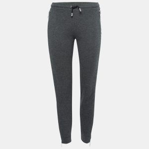 Versus Versace Grey Cotton Zip Detail Logo Tape Trimmed Joggers XS, Clothing - Luxury Closet catalog