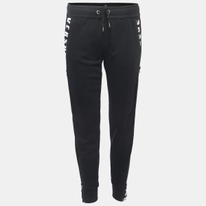 Versus Versace Black Logo Print Cotton Side Zip Detailed Joggers S, Clothing - Luxury Closet catalog
