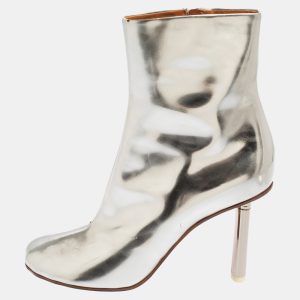 Vetements Silver Leather Ankle Boots Size 39, Boots - Luxury Closet catalog