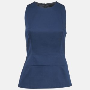 Victoria Beckham Navy Blue Cotton Sleeveless Top M, Shirts & Tops - Luxury Closet catalog