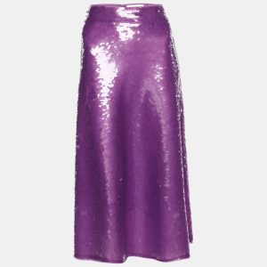 Victoria Beckham Purple Sequin Midi Skirt M, Skirts - Luxury Closet catalog