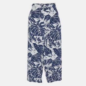 Weekend Max Mara Blue Tropical Print Silk Capri Pants L, Clothing - Luxury Closet catalog