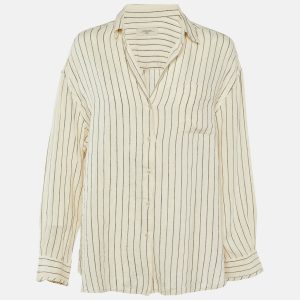 Weekend Max Mara Cream Striped Linen Shirt M, Shirts & Tops - Luxury Closet catalog