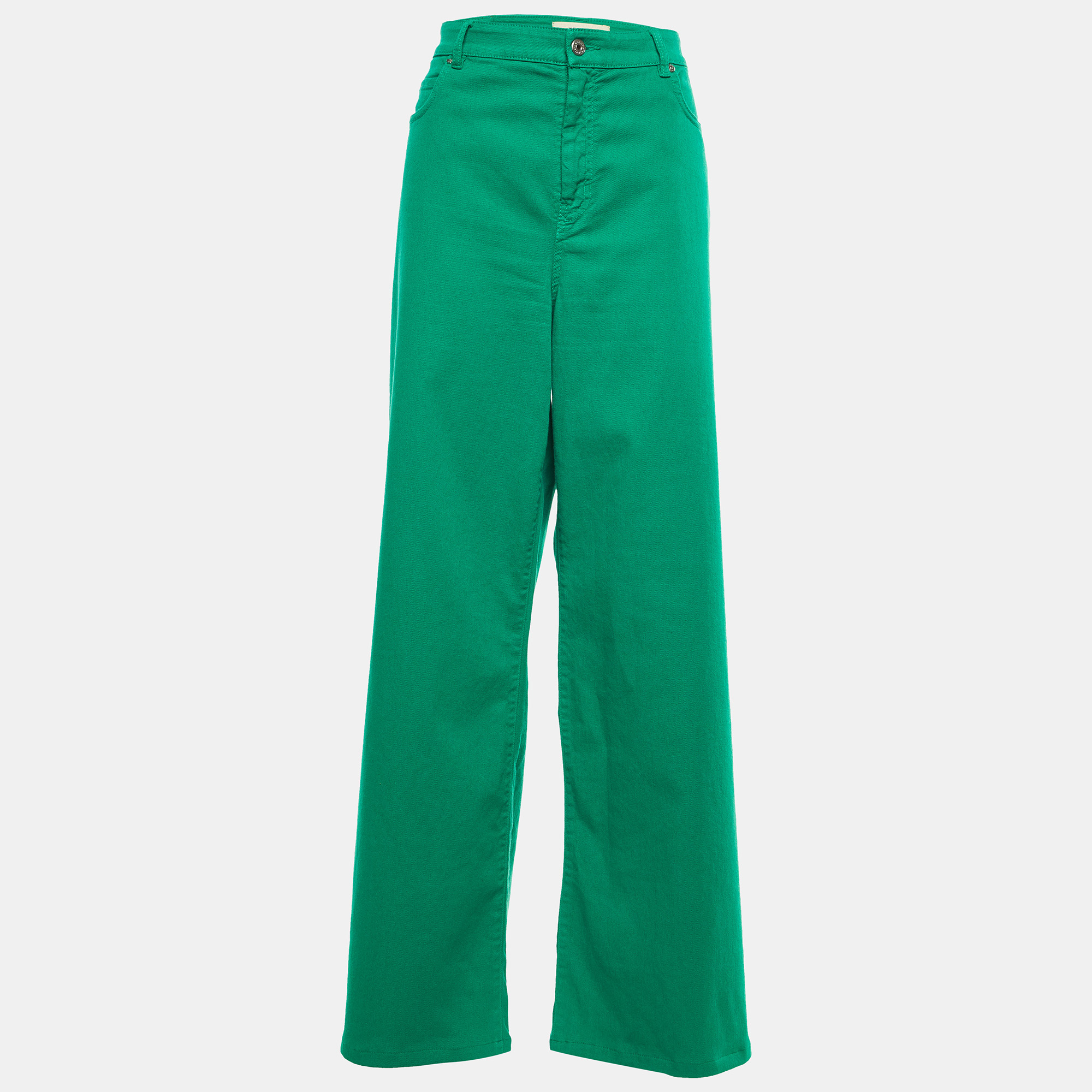 Weekend Max Mara Green Denim Wide-Leg Jeans XS Waist 34'', Jeans - Luxury Closet catalog