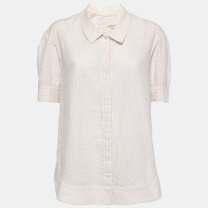 Weekend Max Mara White Striped Cotton Button Front Shirt S, Shirts & Tops - Luxury Closet catalog