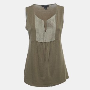 Weekend Max Mara Brown Knit Sleeveless A-Line Top L, Shirts & Tops - Luxury Closet catalog