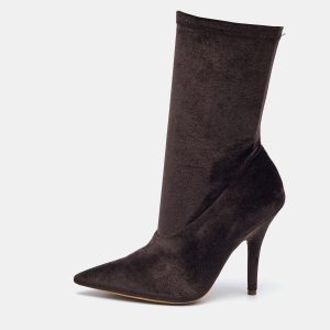 Yeezy Brown Velvet Season 5 Mid Calf Boots Size 38, Boots - Luxury Closet catalog