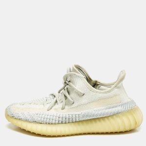 Yeezy x Adidas Blue/White Knit Fabric Boost 350 V2 Cloud White Non-Reflective Sneakers 39 1/3, Athletic Shoes & Sneakers - Luxury Closet catalog