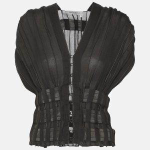 Yves Saint Laurent Dark Grey Silk Top M, Shirts & Tops - Luxury Closet catalog