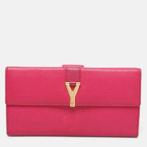 Yves Saint Laurent Pink Leather Ligne Y Flap Wallet, Wallets & Money Clips - Luxury Closet catalog