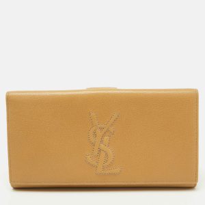 Yves Saint Laurent Beige Leather Belle De Jour Continental Wallet, Wallets & Money Clips - Luxury Closet catalog