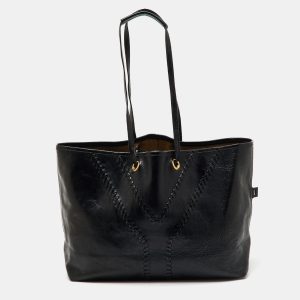 Yves Saint Laurent Black Patent Leather Whipstitch Shopper Tote, Tote Handbags - Luxury Closet catalog