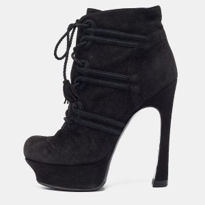 Yves Saint Laurent Black Ankle Length Boots Size 36.5, Boots - Luxury Closet catalog